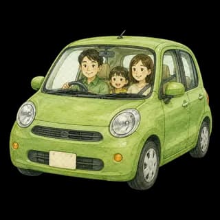 週末ドライブ派のイラスト